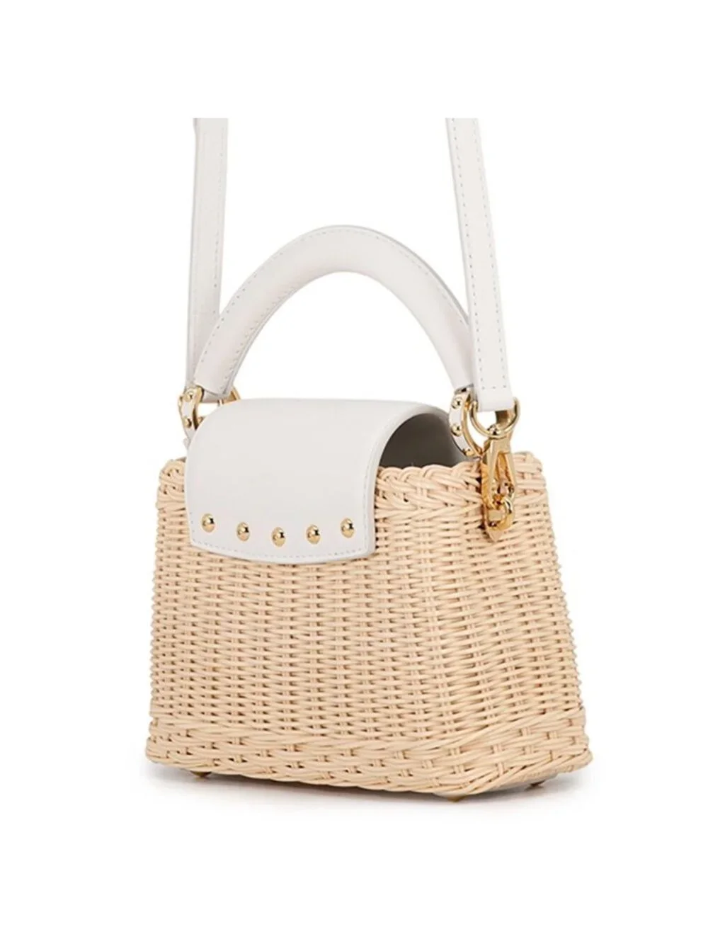 Louis Vuitton Capucines Mini Rattan Cowhide Leather 2-Way Shoulder Bag